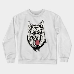 A German Shepherd head  Sketch Crewneck Sweatshirt